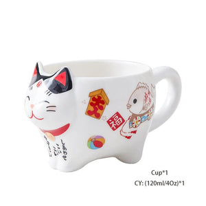Ceramic cup lucky cat milk coffee cup gift cup creative pot  I Coffee Mug Milk Tea Cups Drinkware I Unique Design Home office Gift acacuss