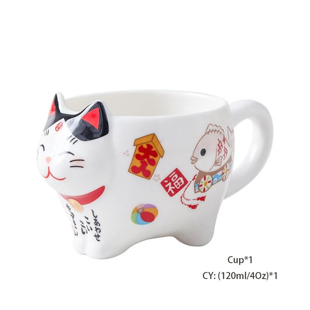 Ceramic cup lucky cat milk coffee cup gift cup creative pot  I Coffee Mug Milk Tea Cups Drinkware I Unique Design Home office Gift acacuss
