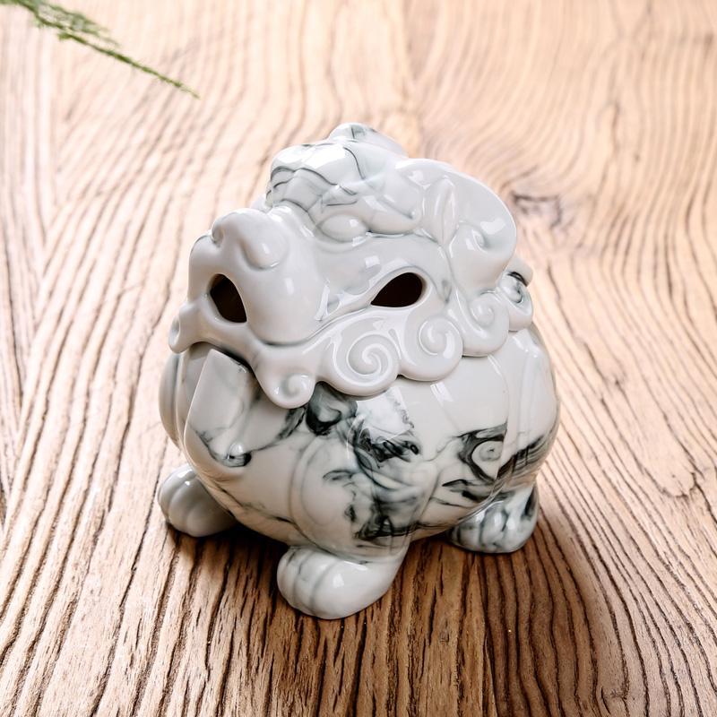 Ceramic household indoor incense burner for Buddha incense aromatherapy burner tea ceremony ornaments ashtray with lid acacuss