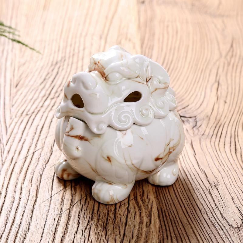 Ceramic household indoor incense burner for Buddha incense aromatherapy burner tea ceremony ornaments ashtray with lid acacuss