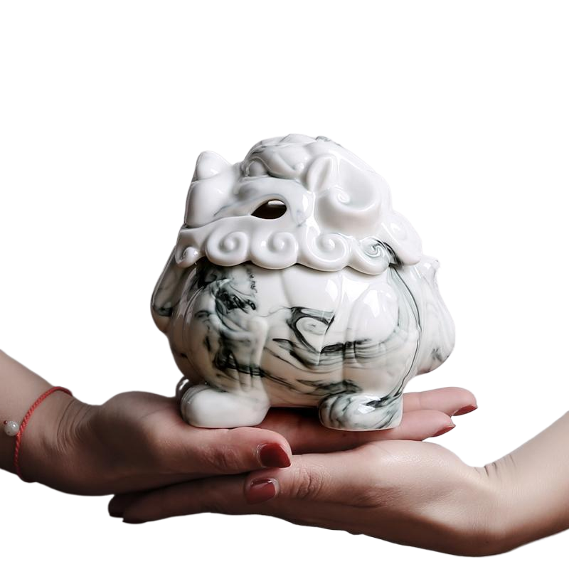 Ceramic household indoor incense burner for Buddha incense aromatherapy burner tea ceremony ornaments ashtray with lid acacuss
