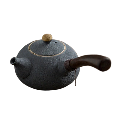 Ceramic kyusu teapot with wooden Side handle I Japanese Ceramic Teapot acacuss