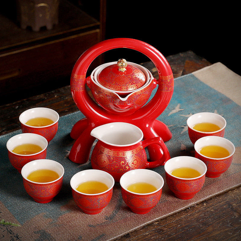 Ceramic semi-automatic creative teapot acacuss