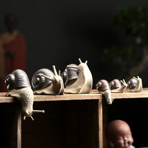 Ceramic small ornaments bonsai micro landscape creative snail gardening succulent potted plant landscaping decorative crafts acacuss