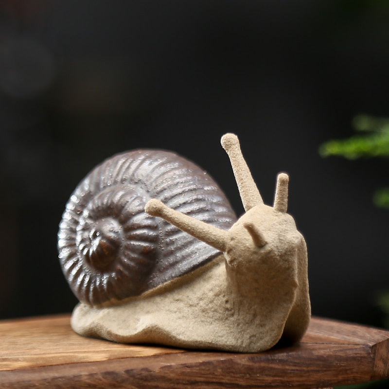 Ceramic small ornaments bonsai micro landscape creative snail gardening succulent potted plant landscaping decorative crafts acacuss