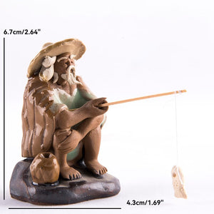 Ceramics Fisherman Boat Figurines for Aquarium Fish Tank Lanscape Bonsai Rockery Ornament Decoration Fairy Garden Home Decor acacuss
