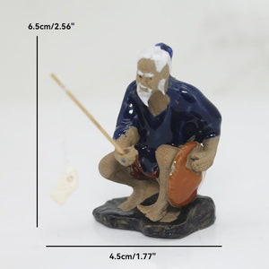 Ceramics Fisherman Boat Figurines for Aquarium Fish Tank Lanscape Bonsai Rockery Ornament Decoration Fairy Garden Home Decor acacuss