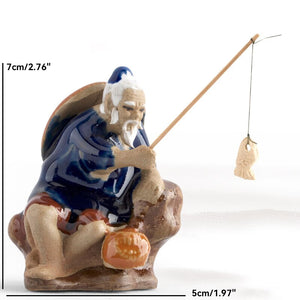 Ceramics Fisherman Boat Figurines for Aquarium Fish Tank Lanscape Bonsai Rockery Ornament Decoration Fairy Garden Home Decor acacuss