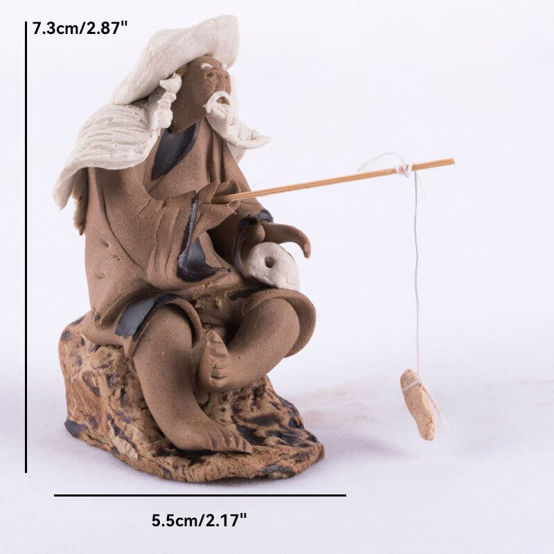 Ceramics Fisherman Boat Figurines for Aquarium Fish Tank Lanscape Bonsai Rockery Ornament Decoration Fairy Garden Home Decor acacuss