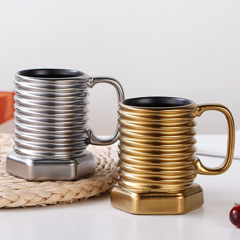 Ceramics Milk Mug Screw Water Cup Office Coffee Set Gift Christmas Cups Ceramic Mugs Coffee Cups acacuss