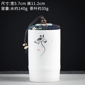 Ceramics Sealed Jar Tea Caddy Tea Box Storage Tank Tea Organizer Candy Jar Food Container Storage Box Tea Can Decorative Jars acacuss
