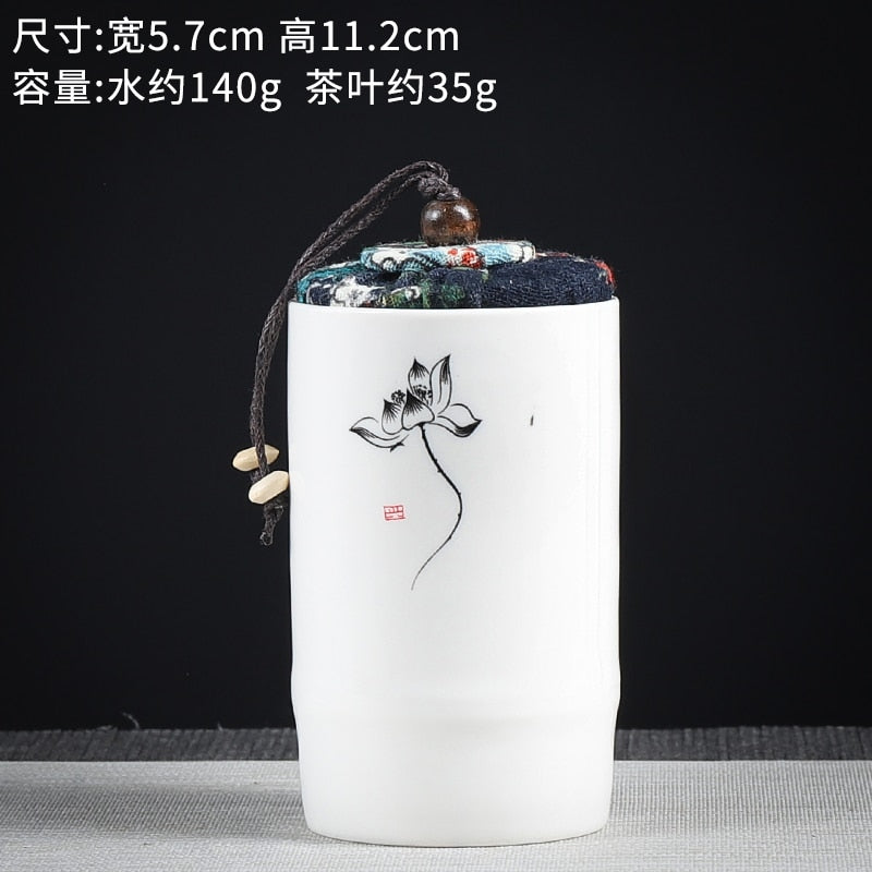 Ceramics Sealed Jar Tea Caddy Tea Box Storage Tank Tea Organizer Candy Jar Food Container Storage Box Tea Can Decorative Jars acacuss