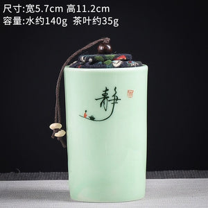 Ceramics Sealed Jar Tea Caddy Tea Box Storage Tank Tea Organizer Candy Jar Food Container Storage Box Tea Can Decorative Jars acacuss