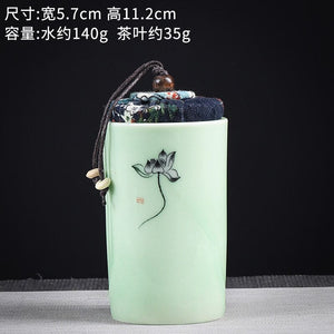 Ceramics Sealed Jar Tea Caddy Tea Box Storage Tank Tea Organizer Candy Jar Food Container Storage Box Tea Can Decorative Jars acacuss