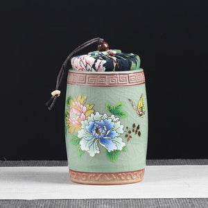 Ceramics Sealed Jar Tea Caddy Tea Box Storage Tank Tea Organizer Candy Jar Food Container Storage Box Tea Can Decorative Jars acacuss