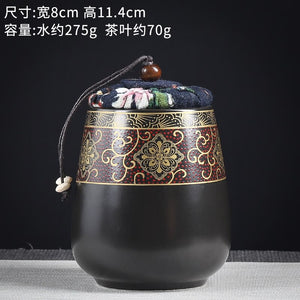 Ceramics Sealed Jar Tea Caddy Tea Box Storage Tank Tea Organizer Candy Jar Food Container Storage Box Tea Can Decorative Jars acacuss