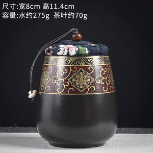 Ceramics Sealed Jar Tea Caddy Tea Box Storage Tank Tea Organizer Candy Jar Food Container Storage Box Tea Can Decorative Jars acacuss
