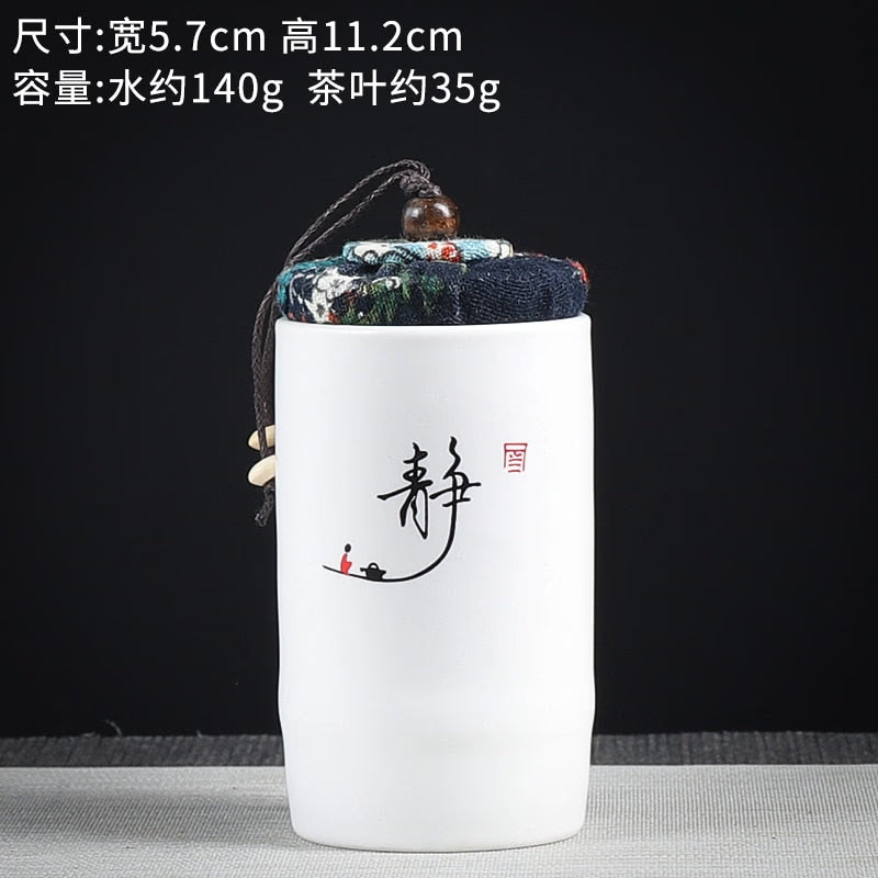 Ceramics Sealed Jar Tea Caddy Tea Box Storage Tank Tea Organizer Candy Jar Food Container Storage Box Tea Can Decorative Jars acacuss