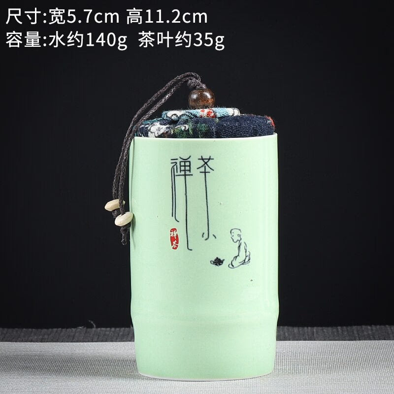 Ceramics Sealed Jar Tea Caddy Tea Box Storage Tank Tea Organizer Candy Jar Food Container Storage Box Tea Can Decorative Jars acacuss