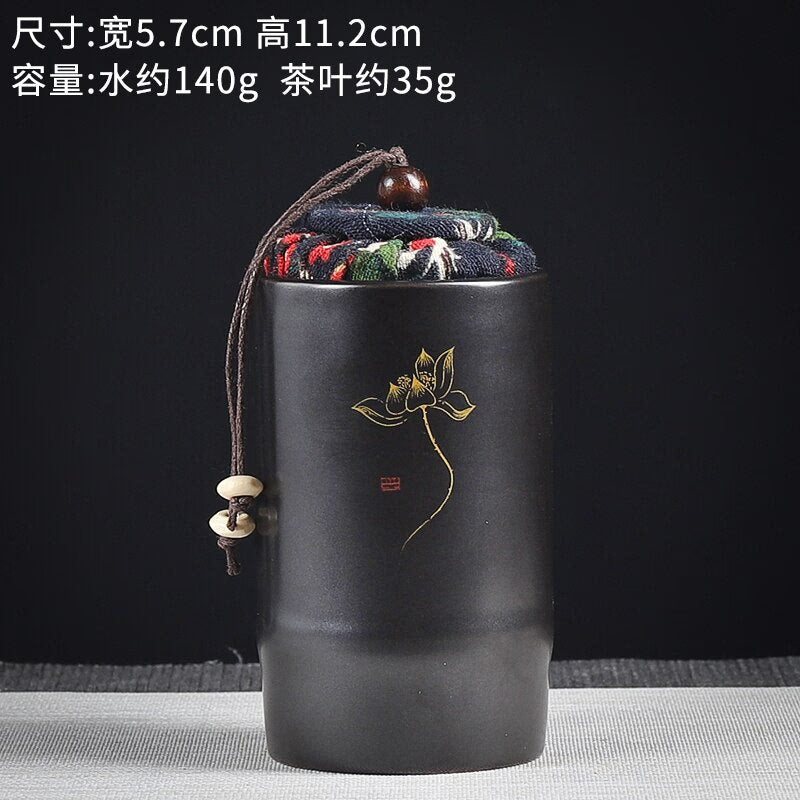 Ceramics Sealed Jar Tea Caddy Tea Box Storage Tank Tea Organizer Candy Jar Food Container Storage Box Tea Can Decorative Jars acacuss