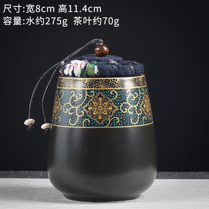 Ceramics Sealed Jar Tea Caddy Tea Box Storage Tank Tea Organizer Candy Jar Food Container Storage Box Tea Can Decorative Jars acacuss