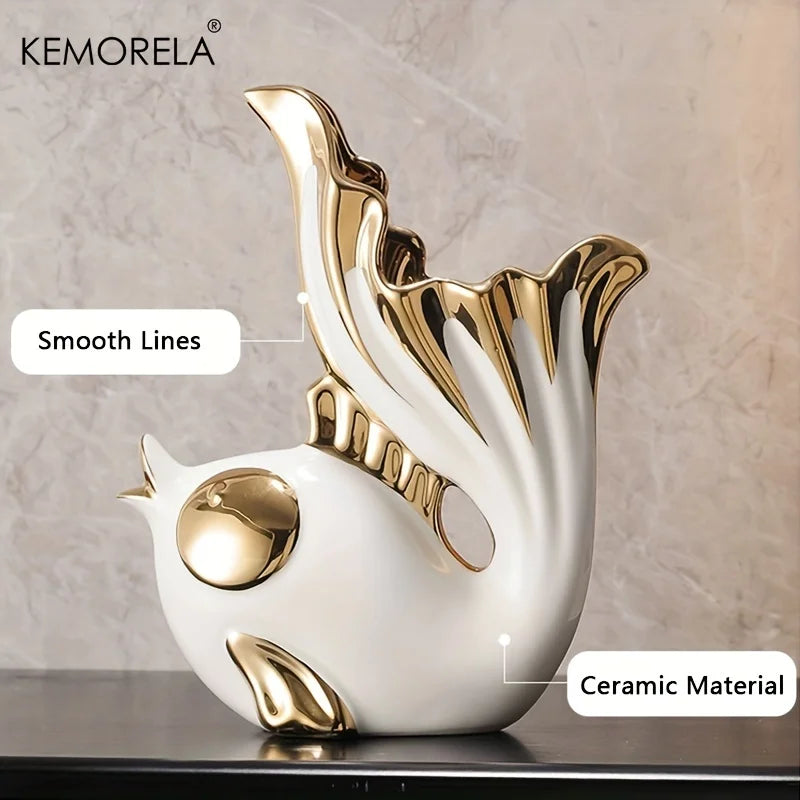 Ceramics Statue Exquisite Home Decor Modern Abstract Art Statue Ornaments Sculpture Decoration for Living Room Table Centerpiece acacuss