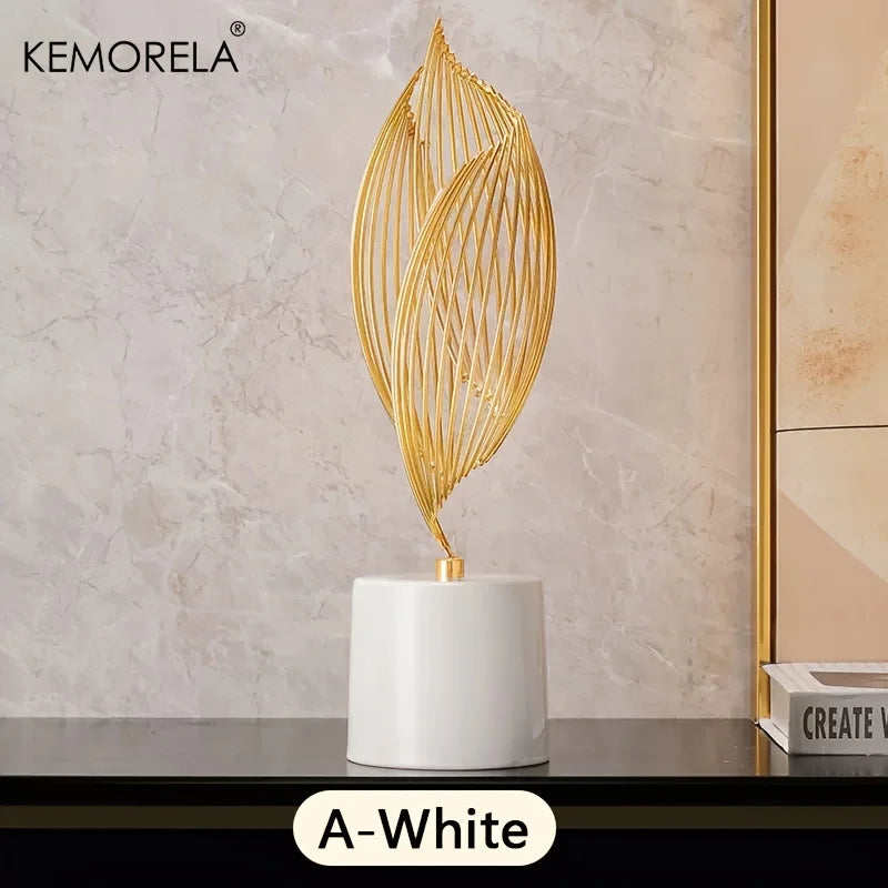 Ceramics Statue Exquisite Home Decor Modern Abstract Art Statue Ornaments Sculpture Decoration for Living Room Table Centerpiece acacuss