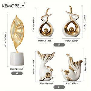 Ceramics Statue Exquisite Home Decor Modern Abstract Art Statue Ornaments Sculpture Decoration for Living Room Table Centerpiece acacuss