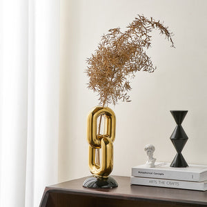 Chain-shaped Vase Luxury Home Decor Nordic Bedroom Ornaments Modern Art Design Ceramic Vases Table Decorations Decorative Crafts acacuss