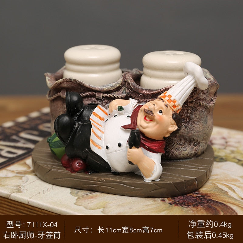 Chef Resin Statue Nordic Abstract Ornaments For Figurines Interior Sculpture Room Home Decor acacuss