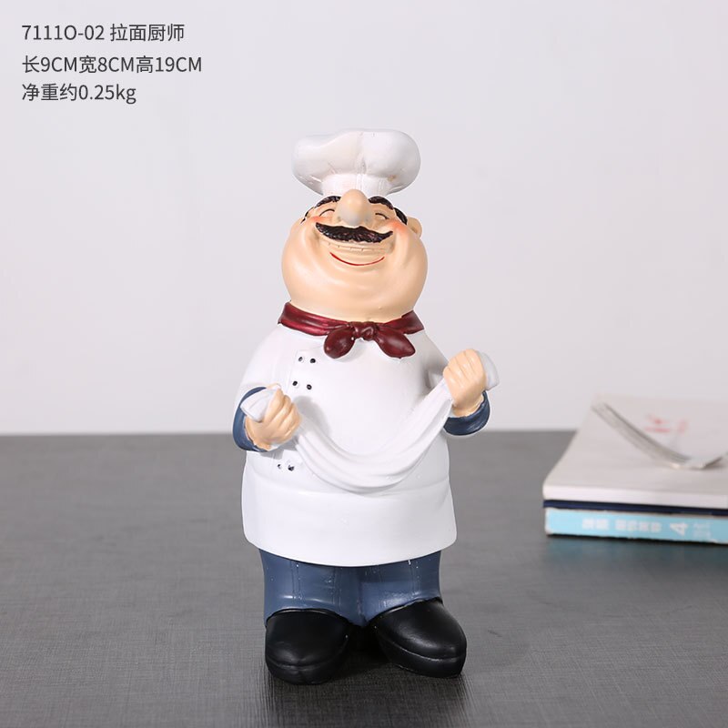 Chef Resin Statue Nordic Abstract Ornaments For Figurines Interior Sculpture Room Home Decor acacuss