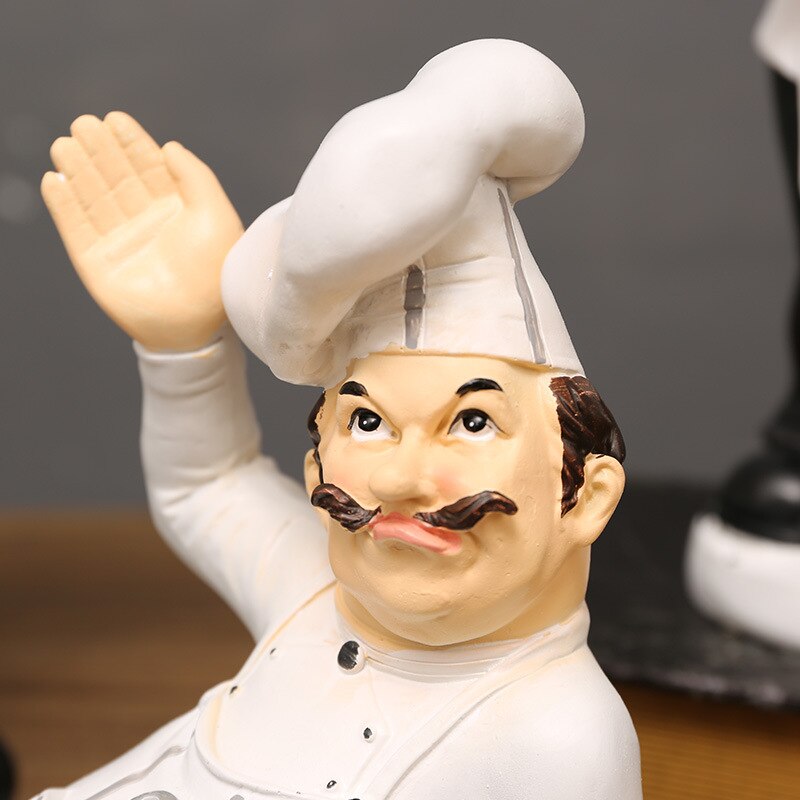 Chef Resin Statue Nordic Abstract Ornaments For Figurines Interior Sculpture Room Home Decor acacuss