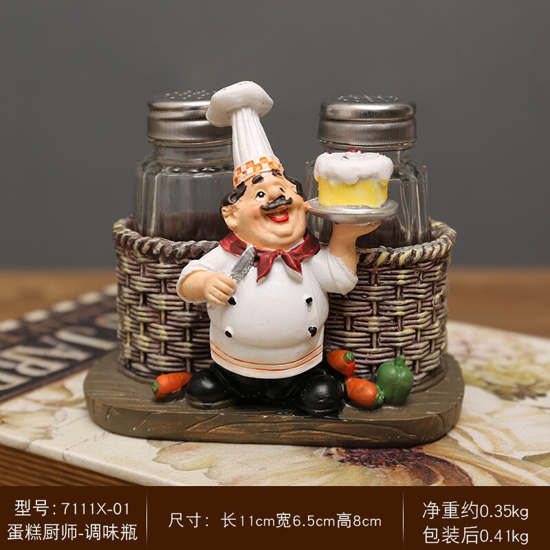 Chef Resin Statue Nordic Abstract Ornaments For Figurines Interior Sculpture Room Home Decor acacuss