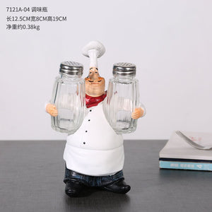 Chef Resin Statue Nordic Abstract Ornaments For Figurines Interior Sculpture Room Home Decor acacuss
