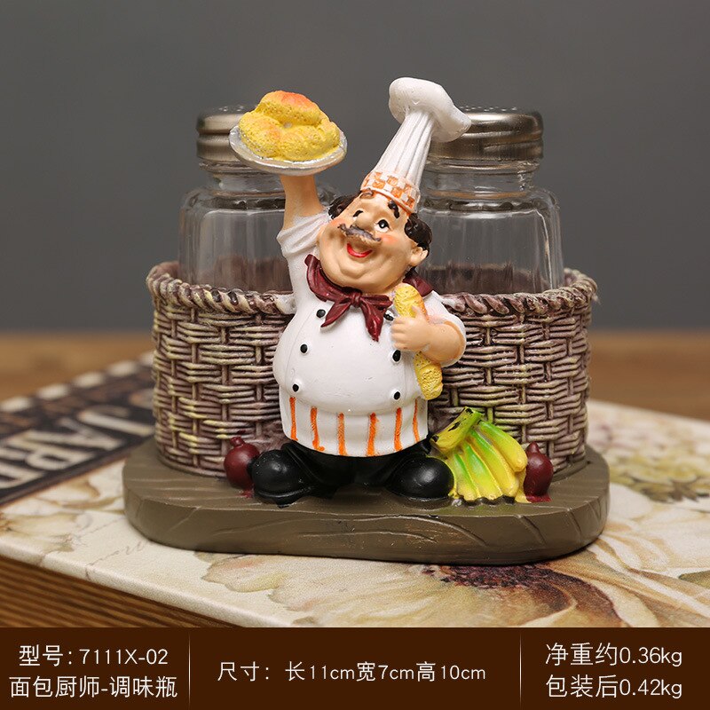 Chef Resin Statue Nordic Abstract Ornaments For Figurines Interior Sculpture Room Home Decor acacuss