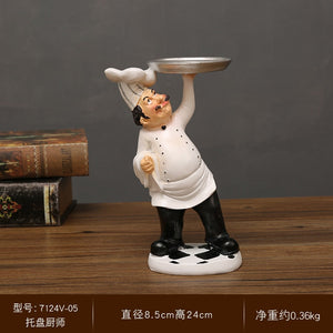 Chef Resin Statue Nordic Abstract Ornaments For Figurines Interior Sculpture Room Home Decor acacuss