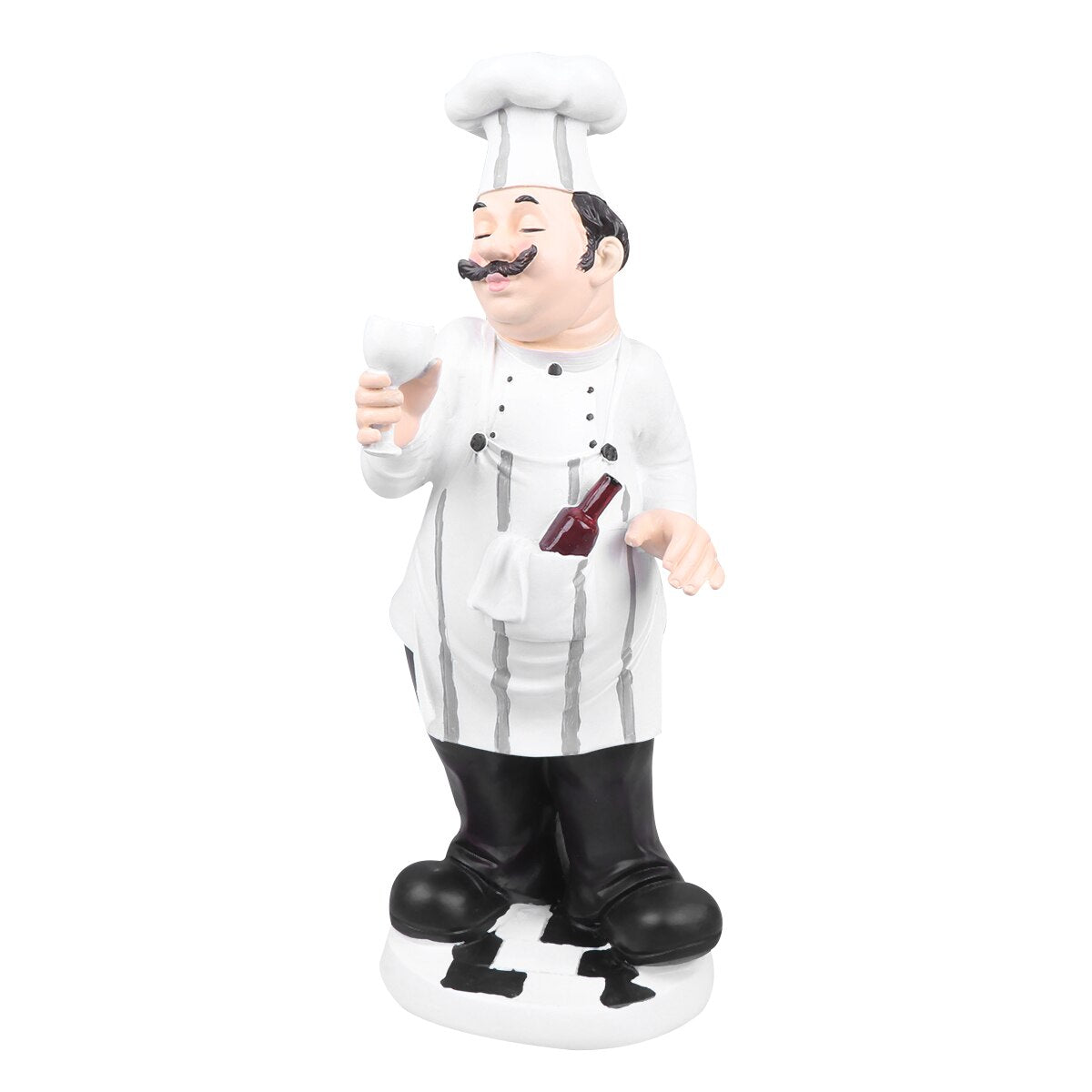 Chef Statue Kitchen Figurine Ornament Italian Resin Figurines Cook Sculpture Fat French Figure Decor Decoration Model Table acacuss