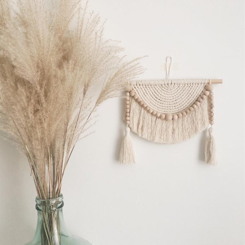 Chic Macrame Wall Hanging Bohemian Style Cotton Hand Weaving Tapestry For Living Room Bedroom Wall Decoration House Home Decor acacuss