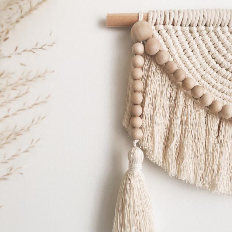 Chic Macrame Wall Hanging Bohemian Style Cotton Hand Weaving Tapestry For Living Room Bedroom Wall Decoration House Home Decor acacuss