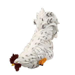 Chicken Statue Yard Art Decor Garden Sculptures Resin Hen Rooster Ornaments Indoor Outdoor Plug Statues Backyard Lawn Decoration acacuss