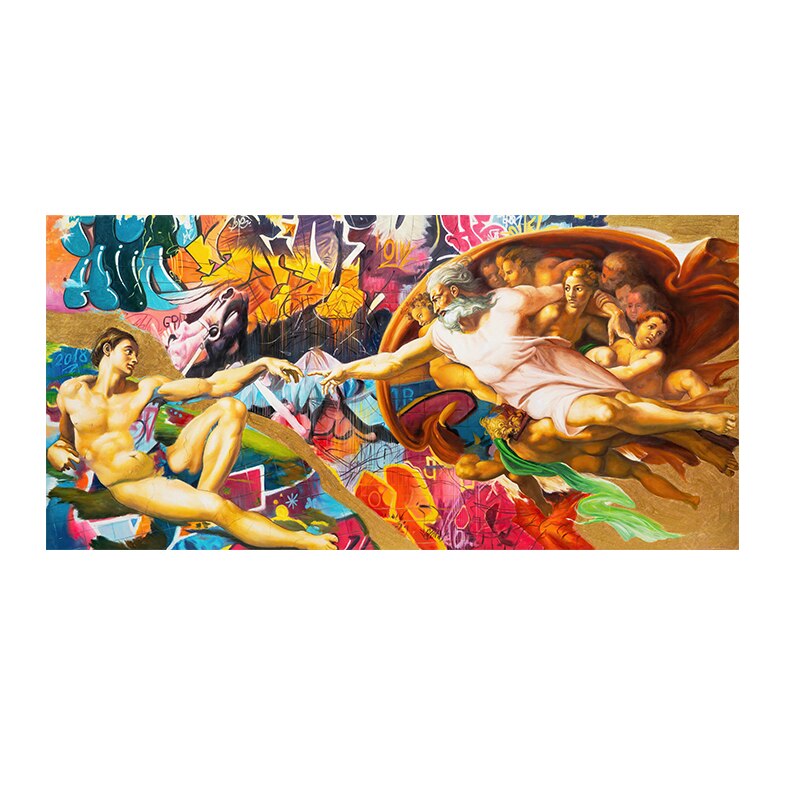 Child Graffiti Abstract Fist Mobile Shackle Wall Art Picture Canvas Decorative Painting Poster Prints for Living Room Home Decor acacuss