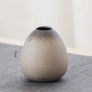 China pottery small vase retro flower floral ceramic decorative container vase modern home decoration acacuss