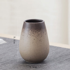 China pottery small vase retro flower floral ceramic decorative container vase modern home decoration acacuss