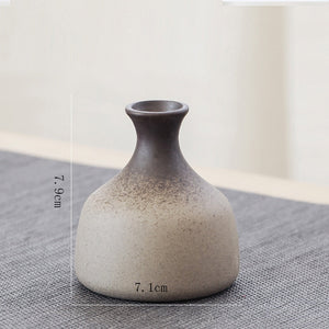China pottery small vase retro flower floral ceramic decorative container vase modern home decoration acacuss