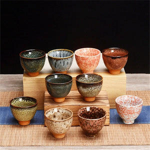 Chinese 6 pcs/set Ceramic Tea Cup Ice Cracked Glaze Cup Kung Fu tea set Small Porcelain Tea Bowl Teacup Tea Accessories Drinkware acacuss
