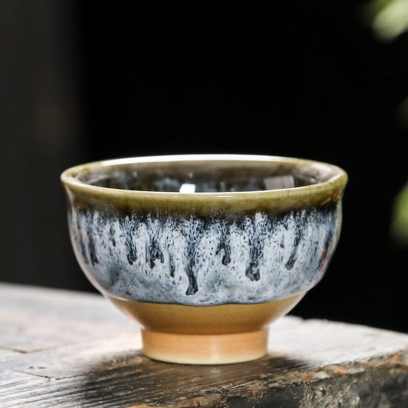 Chinese 6 pcs/set Ceramic Tea Cup Ice Cracked Glaze Cup Kung Fu tea set Small Porcelain Tea Bowl Teacup Tea Accessories Drinkware acacuss