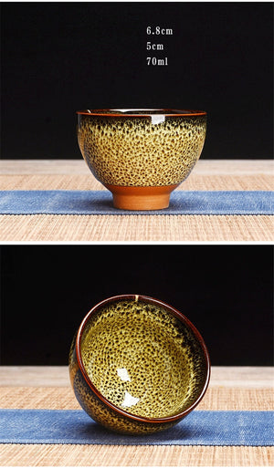 Chinese 6 pcs/set Ceramic Tea Cup Ice Cracked Glaze Cup Kung Fu tea set Small Porcelain Tea Bowl Teacup Tea Accessories Drinkware acacuss
