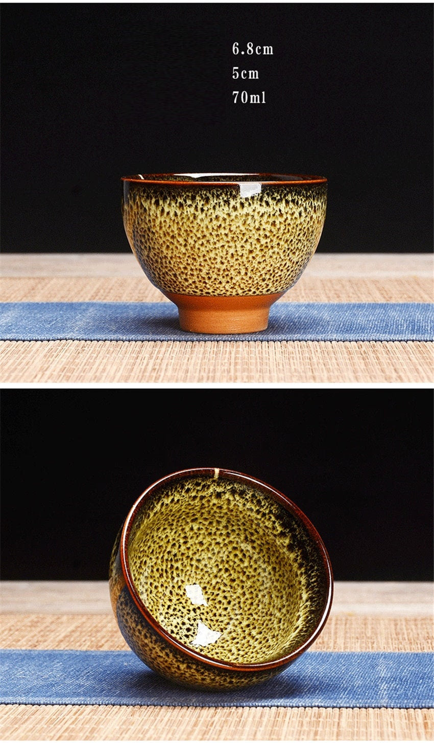 Chinese 6 pcs/set Ceramic Tea Cup Ice Cracked Glaze Cup Kung Fu tea set Small Porcelain Tea Bowl Teacup Tea Accessories Drinkware acacuss