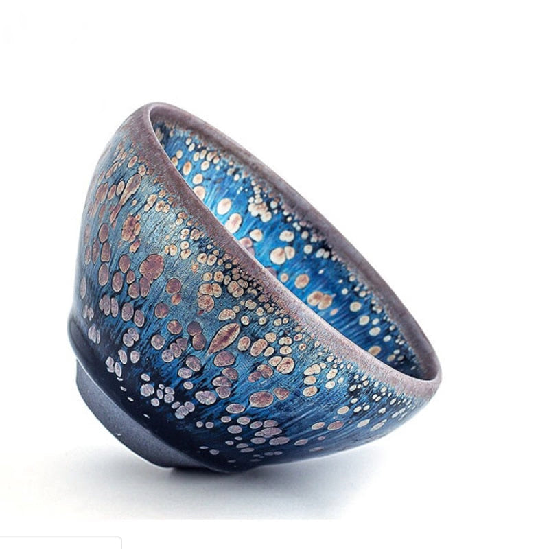 Chinese Ancient Style Tian Mu cup for tea porcelain Yuteki Tenmoku glaze natural clay and ore tea bowl tea set /JIANZHAN acacuss