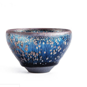 Chinese Ancient Style Tian Mu cup for tea porcelain Yuteki Tenmoku glaze natural clay and ore tea bowl tea set /JIANZHAN acacuss
